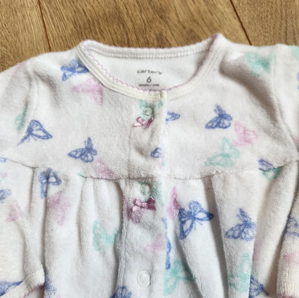 6m Terry Cloth Butterfly Print Sleeper